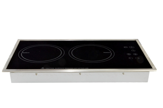 Portable Built In Double Burner Infrared Ceramic Cooktop With Metal Frame and CB Certs