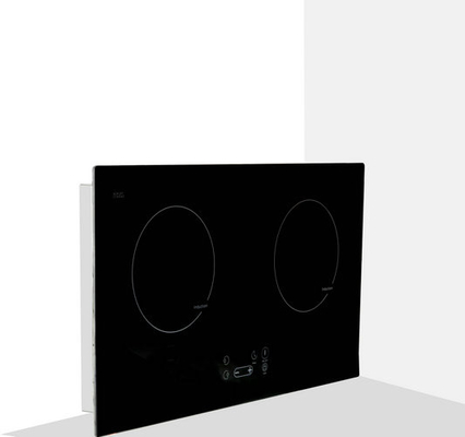 Black 2 Cooking Zone Electric Double Burner Induction Cooker with Metal Body 2 * 2000W