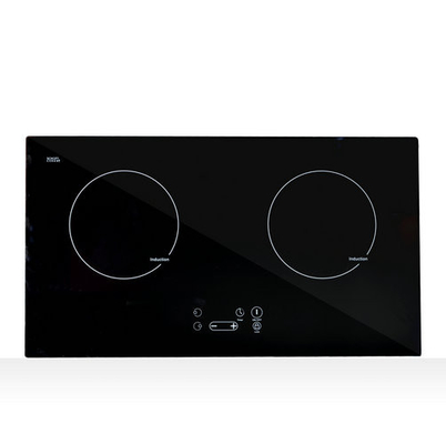 Black 2 Cooking Zone Electric Double Burner Induction Cooker with Metal Body 2 * 2000W