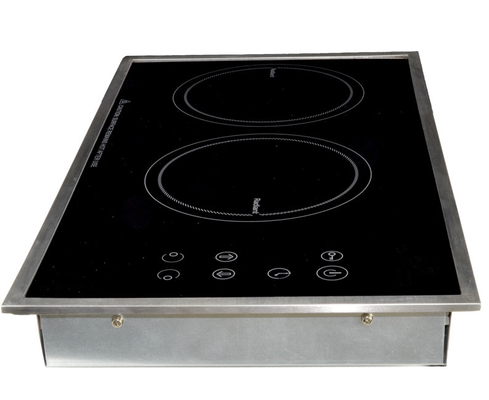 Portable Built In Double Burner Infrared Ceramic Cooktop With Metal Frame and CB Certs