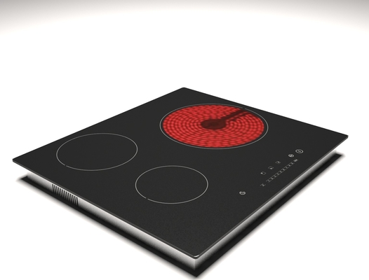 Indução híbrida Cooktop do queimador de Cooktop 6000W três do controle de Digitas para o anúncio publicitário