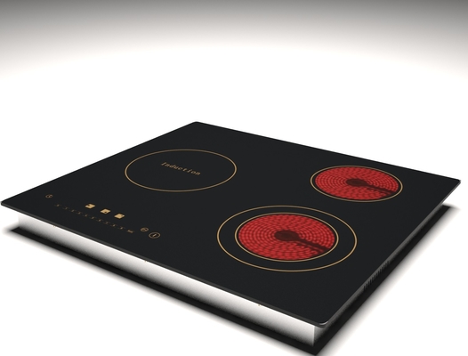 Cozinheiros misturados elétricos incorporados 6200W de Cooktop da indução magro do queimador do Portable três